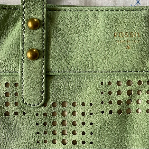 Fossil Mint Green Perforated Tote Bag - Picture 4 of 7